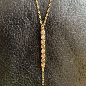 LOFT Multi-Color Stone Lariat Necklace